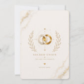 Personalisierte Save-the-Date-Karte | Heilige Unio Save The Date (Rückseite)