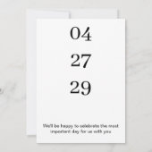 Personalisierte Save-the-Date-Karte mit Foto Save The Date (Rückseite)