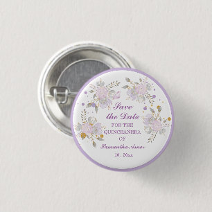 Personalisierte Save-the-Date-Magnete für Quincean Button