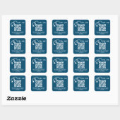 Personalisierte, scannable Website mit QR-Code Quadratischer Aufkleber (Blatt)
