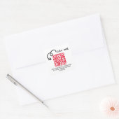 Personalisierte, scannable Website mit QR-Code Quadratischer Aufkleber (Umschlag)