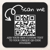 Personalisierte, scannable Website mit QR-Code Rechteckiger Pappuntersetzer (Vorderseite)