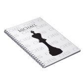 Personalisierte Schach King Classic Piece Moderne Notizblock (Rechte Seite)