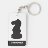 Personalisierte Schachpartien Bischof und Ritter Schlüsselanhänger (Rückseite)