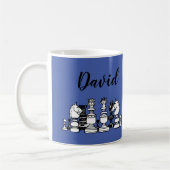 Personalisierte Schachspieler Kaffeetasse (Links)