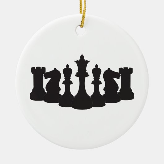 Personalisierte Schachverzierung Keramikornament (Vorne)