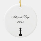 Personalisierte Schachverzierung Keramikornament (Hinten)