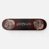 Personalisierte Schädelkrieger Skateboard (Horizontal)