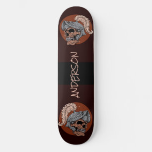 Personalisierte Schädelkrieger Skateboard