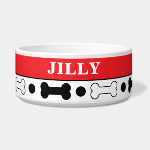 Personalisierte Schale mit schwarzem Hund Napf