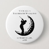 Personalisierte Schaltfläche | Bachelor Golf Weeke Button (Vorderseite)
