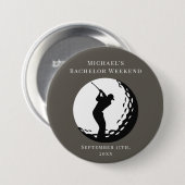 Personalisierte Schaltfläche | Bachelor Golf Weeke Button (Vorne & Hinten)