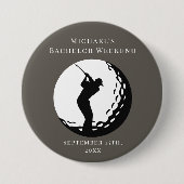 Personalisierte Schaltfläche | Bachelor Golf Weeke Button (Vorderseite)
