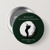 Personalisierte Schaltfläche | Bachelor Golf Weeke Button (Vorne & Hinten)