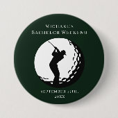 Personalisierte Schaltfläche | Bachelor Golf Weeke Button (Vorderseite)