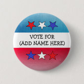 Personalisierte Schaltfläche "Vote for" für die Wa Button (Vorderseite)