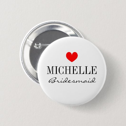 Personalisierte Schaltflächen für Hochzeitsfeier Button (Vorne & Hinten)
