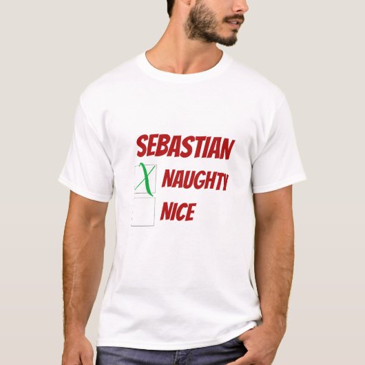 Personalisierte schändliche Weihnachtsneuheit T-Shirt (Vorderseite)
