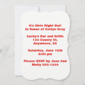 Personalisierte Scheidung| Funny Girls Night Out P Einladung (Rückseite)