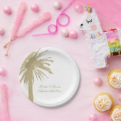 Personalisierte schicke Strand Hochzeitszeitung Pa Pappteller (Party)