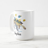 Personalisierte Schildkröten-Tasse, Schildkrötenge Kaffeetasse (Vorderseite Links)