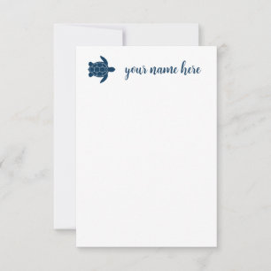 Personalisierte Schildkrötennotecards Dankeskarte