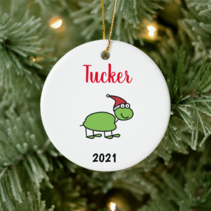 personalisierte Schildkrötenschmuck Keramik Ornament