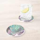 Personalisierte schillernde schöne natürliche getränkeuntersetzer (Seite)