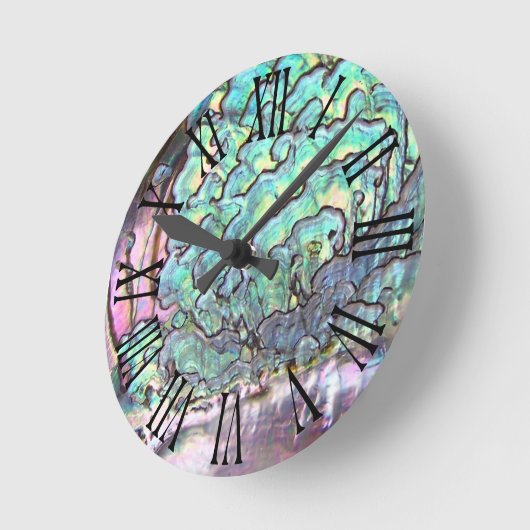 Personalisierte schillernde schöne natürliche runde wanduhr (Winkel)