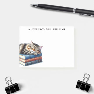 Personalisierte Schlaftabletten Katzen und Bücher Post-it Klebezettel