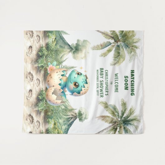 Personalisierte Schläge Bald Babydusche Hintergrun Wandteppich (Vorderseite (Horizontal))