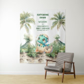 Personalisierte Schläge Bald Babydusche Hintergrun Wandteppich (Beispiel)