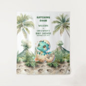 Personalisierte Schläge Bald Babydusche Hintergrun Wandteppich (Vorderseite)