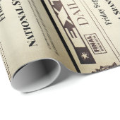 Personalisierte Schlagzeilen - zwei Geschichten Geschenkpapier (Rolleneckpunkt)