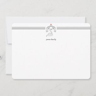 Personalisierte Schlangen N' Guns Stationäre Flach Mitteilungskarte