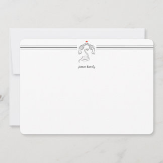 Personalisierte Schlangen N' Guns Stationäre Flach Mitteilungskarte