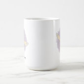 Personalisierte Schleiereule mit violettem Hinterg Kaffeetasse (Mittel)