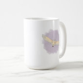 Personalisierte Schleiereule mit violettem Hinterg Kaffeetasse (VorderseiteRechts)