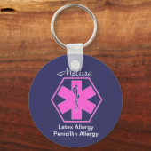 Personalisierte Schlüsselanhänger einer Allergie (Vorderseite)