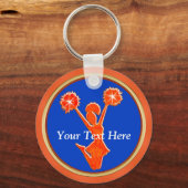 Personalisierte Schlüsselanhänger Orange und Ihre (Vorderseite)