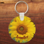 Personalisierte Schlüsselkette für Sonnenblumen Schlüsselanhänger (Vorderseite)