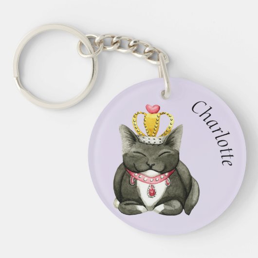 Personalisierte Schlüsselkette Princess Kitty Schlüsselanhänger (Vorderseite)