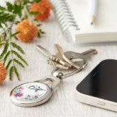 Personalisierte Schlüsselkette Tropische Blume auf Schlüsselanhänger (Seite)