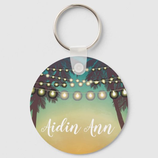 Personalisierte Schlüsselketten Strand Sonnenunter Schlüsselanhänger (Vorderseite)