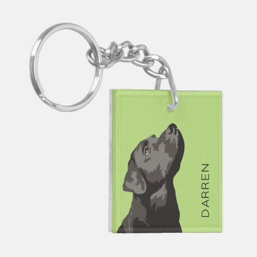 Personalisierte Schlüsselring-Kette Schlüsselanhänger (Vorderseite links)