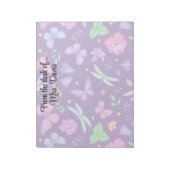 Personalisierte Schmetterling-Libelle-Blume Notizblock (Rotiert)