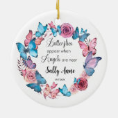 Personalisierte Schmetterlinge erscheinen, wenn En Keramik Ornament (Hinten)