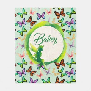 Personalisierte Schmetterlinge Fleecedecke