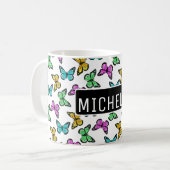 Personalisierte Schmetterlinge Kaffeetasse (Vorderseite Links)