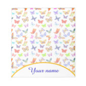 Personalisierte Schmetterlinge Notizblock (Vorderseite)